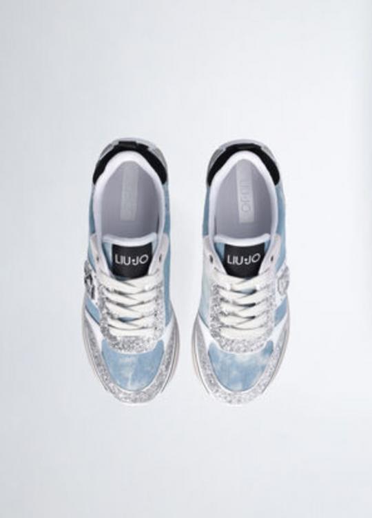 Liu Jo Sneaker Denim/Silver BA4055TX393 - afbeelding 5 groot