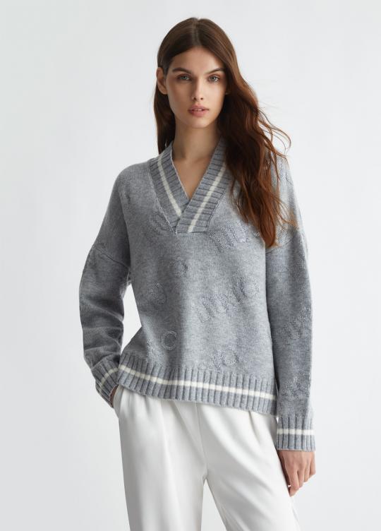 Liu Jo Pull Grey TF4169-MS55L - afbeelding 1 groot