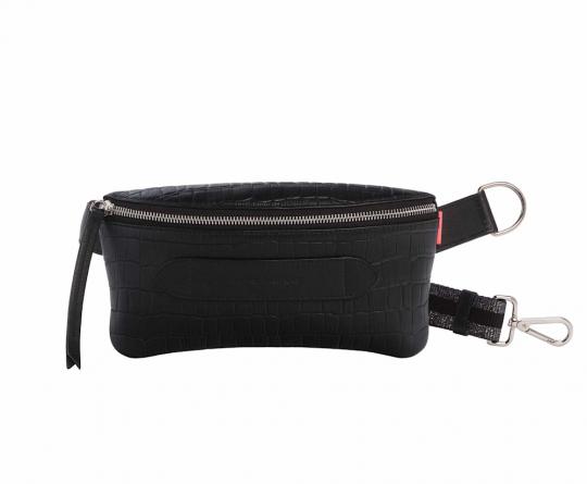 Marie Martens Handtas Zwart Croco Coachella - afbeelding 1 groot
