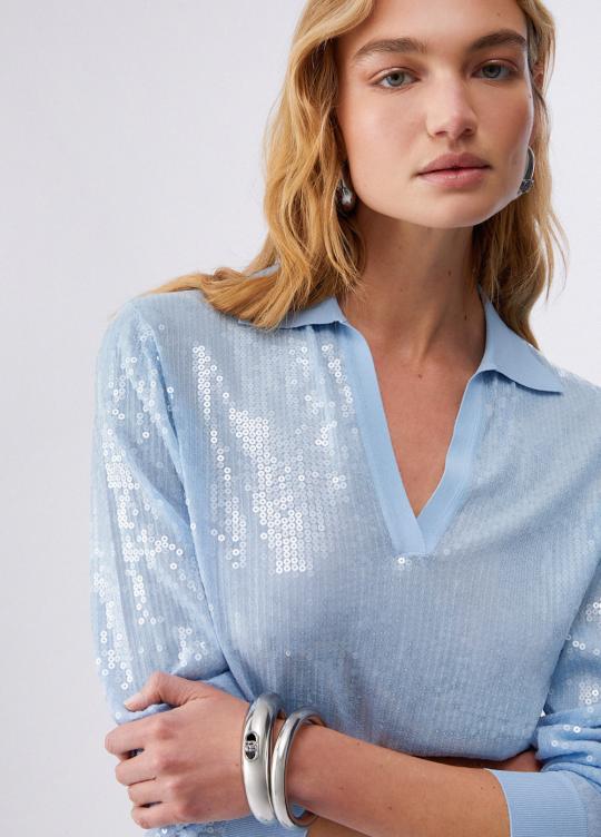 Liu Jo Sweater Blue WA6218-MA68R - afbeelding 5 groot