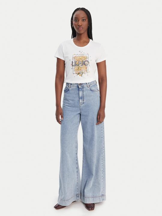 Liu Jo T-shirt Wit Foulard WA6493-JS923 - afbeelding 3 groot