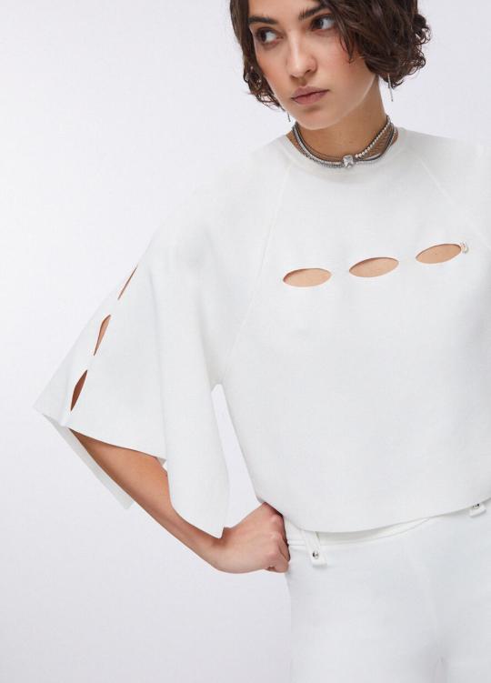 Liu Jo Sweater Wit CA6101-MS55N - afbeelding 5 groot