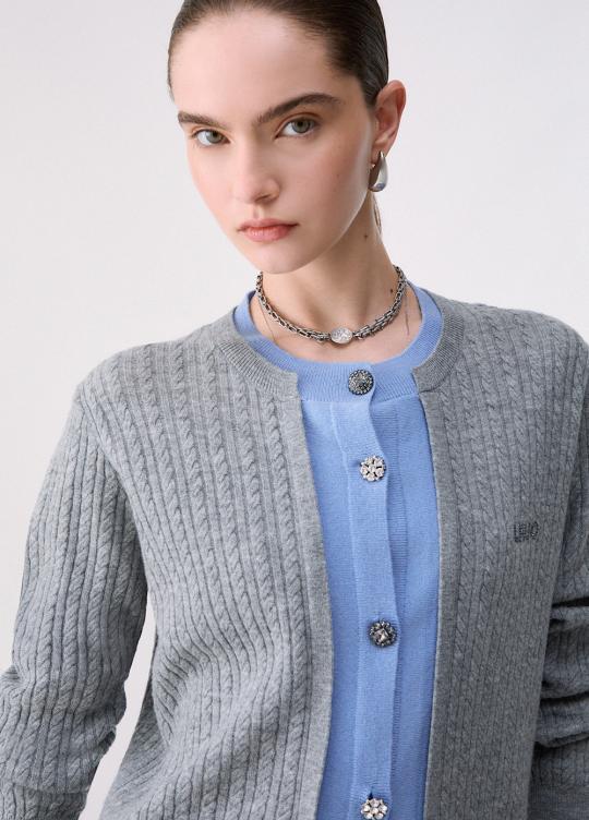 Liu Jo Cardigan Gray/Dusk WF6108-MA88R - afbeelding 6 groot