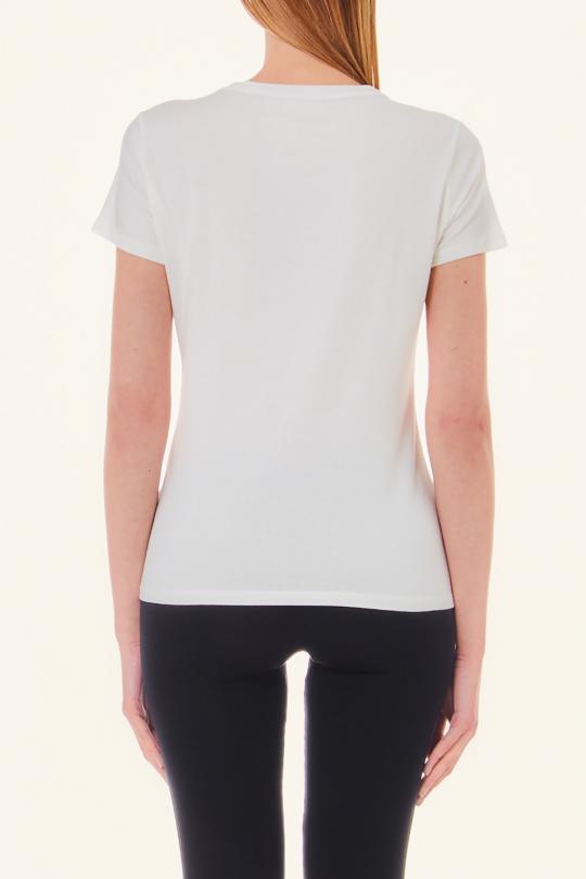 Liu Jo T-shirt Ivoor/Shine TA4136-JS003 - afbeelding 3 groot