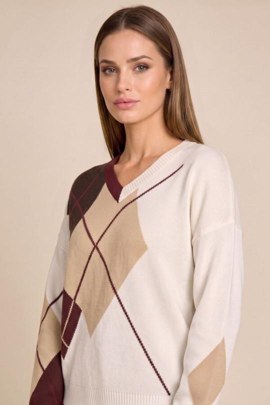 Due Amanti Pull OFF WHITE BLOCKY - afbeelding 2 groot