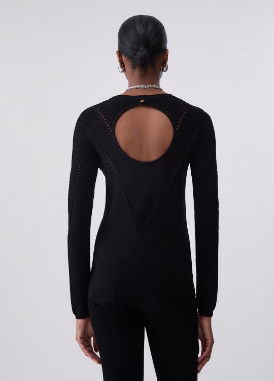 Liu Jo Pull Zwart WF6239-MS99E - afbeelding 2 groot