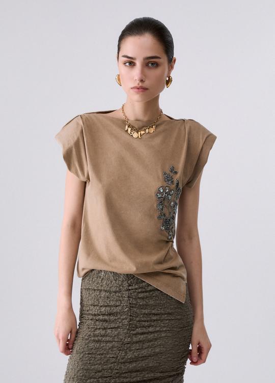 Liu Jo T-shirt Beige WF6245-JS923 - afbeelding 1 groot