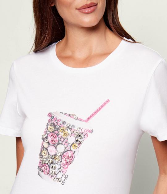 Liu Jo T-shirt Milkshake WA6237-JS923 - afbeelding 2 groot