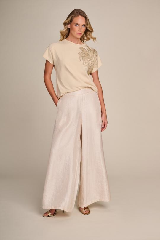 Due Amanti T-shirt Beige DRAKE - afbeelding 5 groot