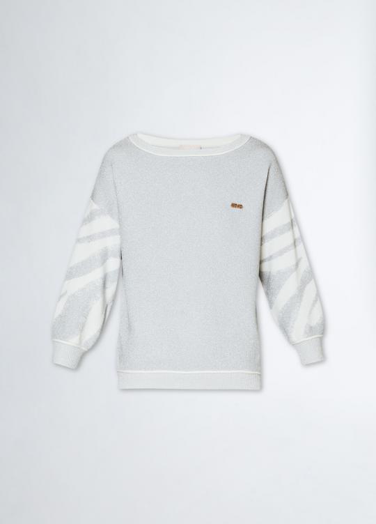 Liu Jo Sweater Wit/Zilv TF4110-MS49I - afbeelding 6 groot