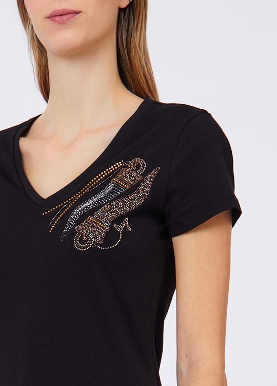 Liu Jo T-shirt Zwart Horns WF6447-JS923 - afbeelding 2 groot