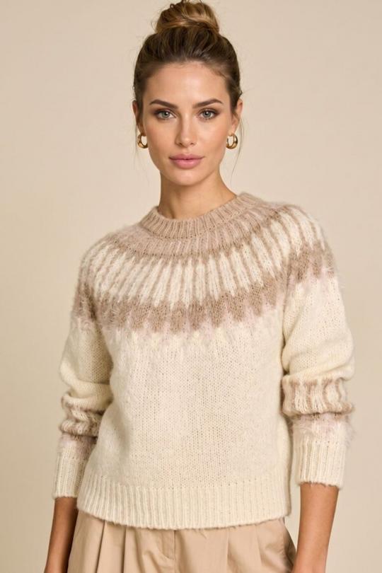 Due Amanti Pull OFF WHITE MOUNTAINS - afbeelding 3 groot