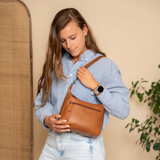 Chesterfield Handtas Cognac C48.1390 - afbeelding 2 groot