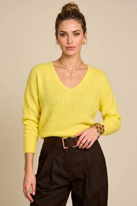Due Amanti Pull YELLOW JULE - afbeelding 3 groot