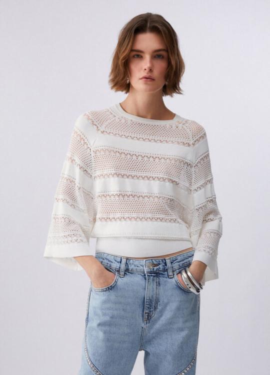 Liu Jo Sweater Wit CA6353-MS55N - afbeelding 1 groot