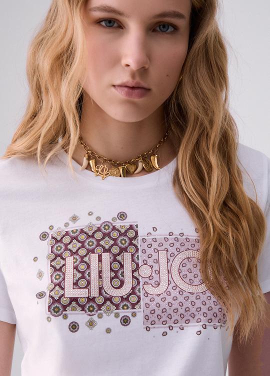 Liu Jo T-shirt Wit Geo WF6346-JS923 - afbeelding 2 groot