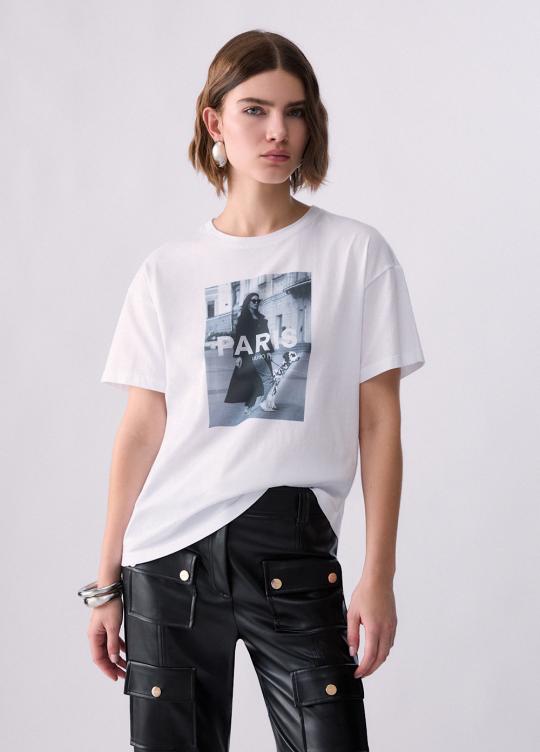Liu Jo T-shirt Wit Paris WF6433-JS904 - afbeelding 1 groot