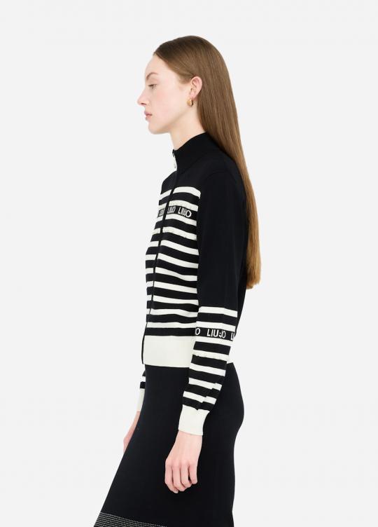 Liu Jo Gilet Zwart/Latte TF5214-MS63L - afbeelding 4 groot