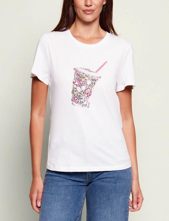 Liu Jo T-shirt Milkshake WA6237-JS923 - afbeelding 1 groot