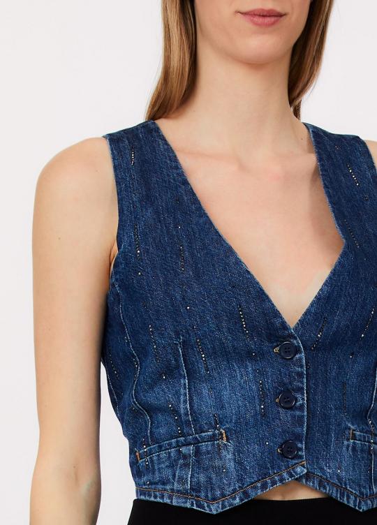 Liu Jo Vest Blue UA6188-D0315 - afbeelding 5 groot