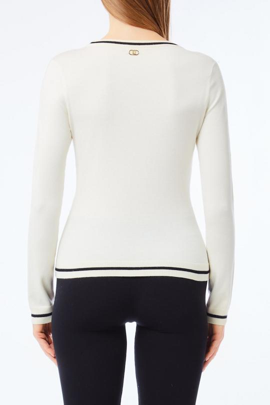 Liu Jo Trui Latte/ Zwart TF5209-MS49I - afbeelding 5 groot