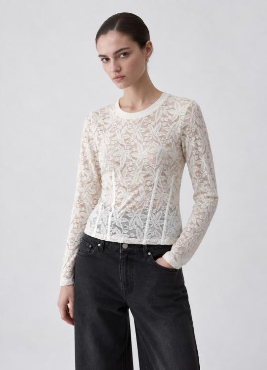 Liu Jo T-shirt Off white TF6152-J3968 - afbeelding 1 groot