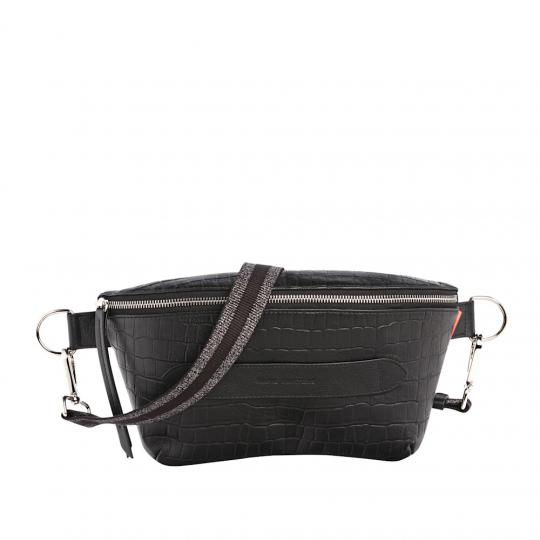 Marie Martens Handtas Zwart croco Coachella-XL - afbeelding 1 groot