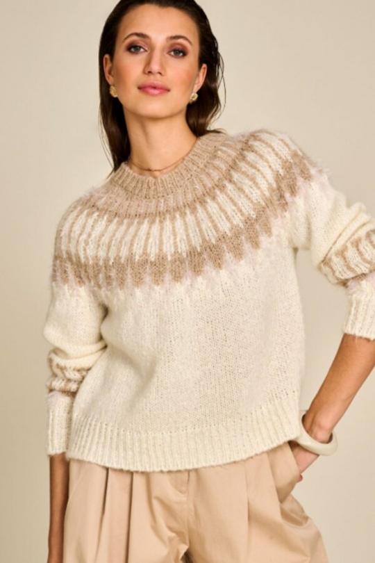 Due Amanti Pull OFF WHITE MOUNTAINS - afbeelding 1 groot