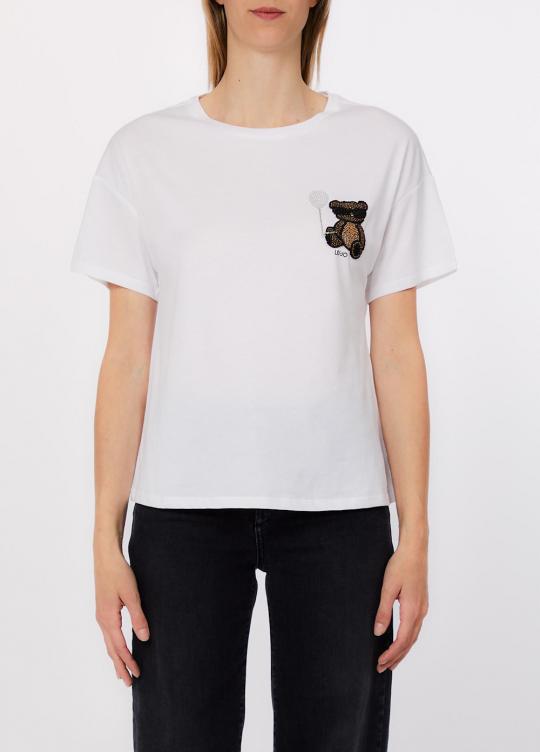 Liu Jo T-shirt Wit Bear WA6414-JS923 - afbeelding 1 groot