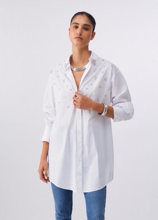 Liu Jo Hemdkleed Wit crystal WA6154-T407A - afbeelding 2 groot