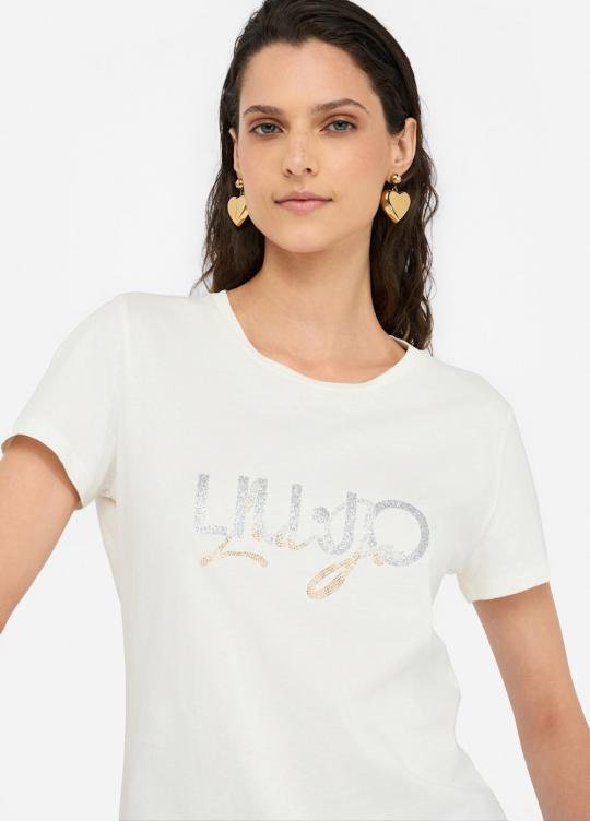 Liu Jo T-shirt Wit Doub TF5287-JS923 - afbeelding 2 groot