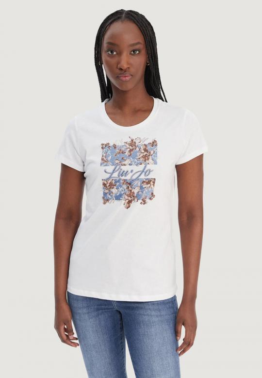 Liu Jo T-shirt Wit Blauw WA6493-JS923 - afbeelding 1 groot