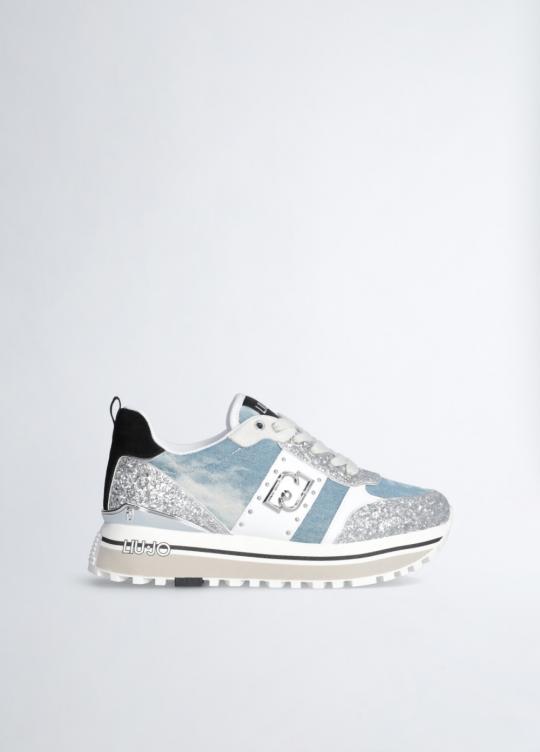 Liu Jo Sneaker Denim/Silver BA4055TX393 - afbeelding 1 groot