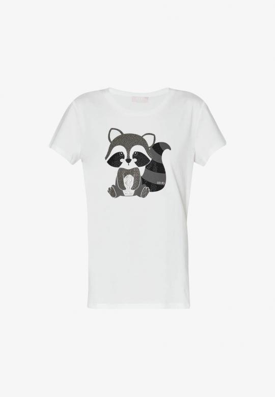 Liu Jo T-shirt Wit raccoon WF4102-J5904 - afbeelding 5 groot