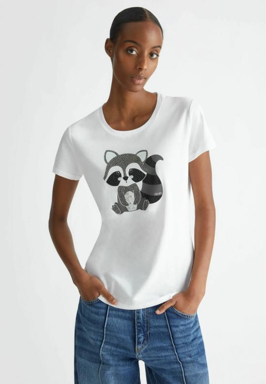 Liu Jo T-shirt Wit raccoon WF4102-J5904 - afbeelding 1 groot