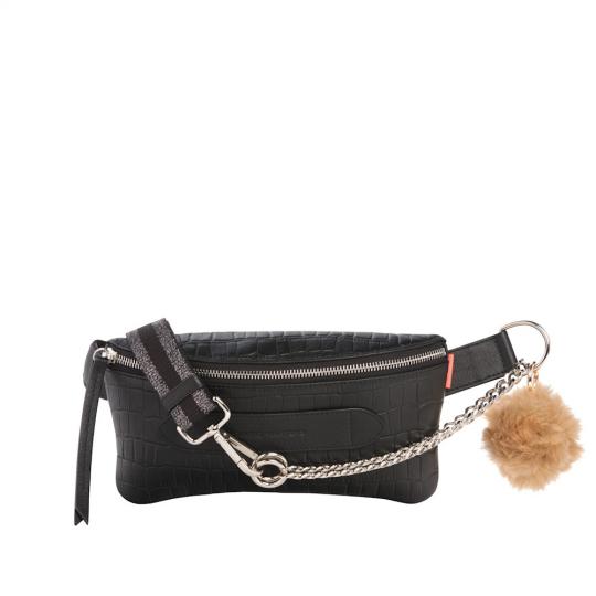 Marie Martens Handtas Zwart Croco Coachella - afbeelding 2 groot