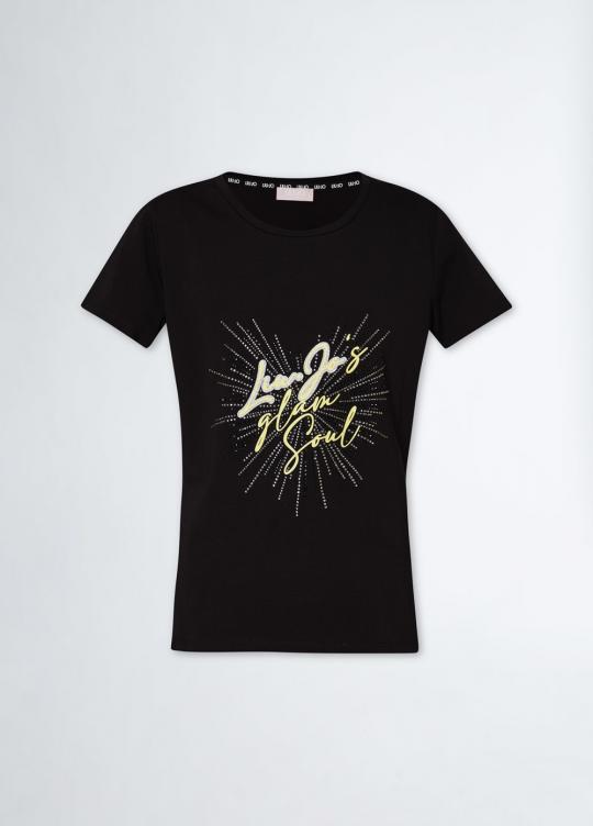 Liu Jo T-shirt Zwart TF4312-JS088 - afbeelding 5 groot