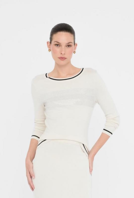 Liu Jo Trui Latte/ Zwart TF5209-MS49I - afbeelding 1 groot