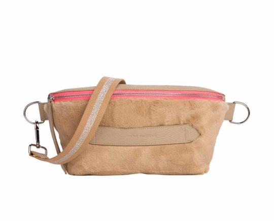 Marie Martens Handtas Beige teddy Coachella-XL - afbeelding 1 groot