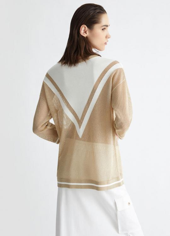 Liu Jo Sweater Ivory/Gold TA4108-MS015 - image 4 large