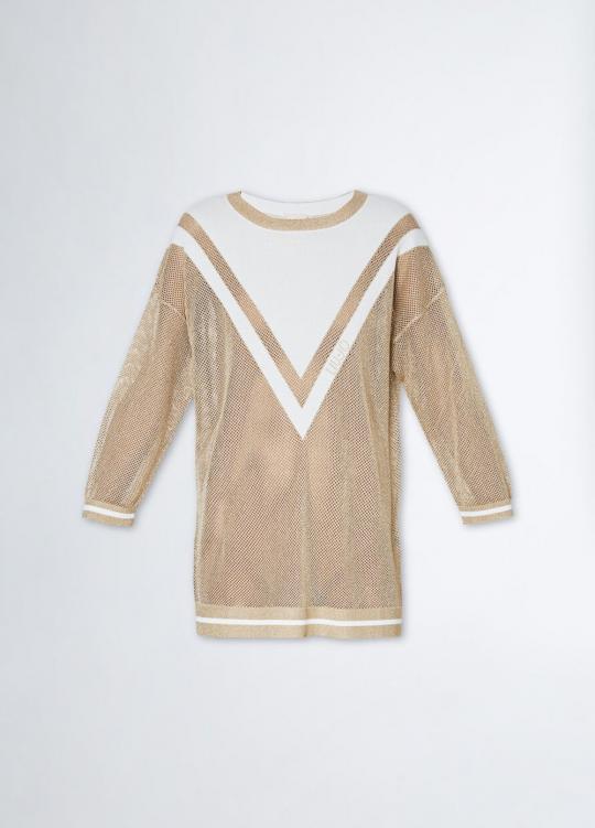 Liu Jo Sweater Ivoor/Gold TA4108-MS015 - afbeelding 7 groot