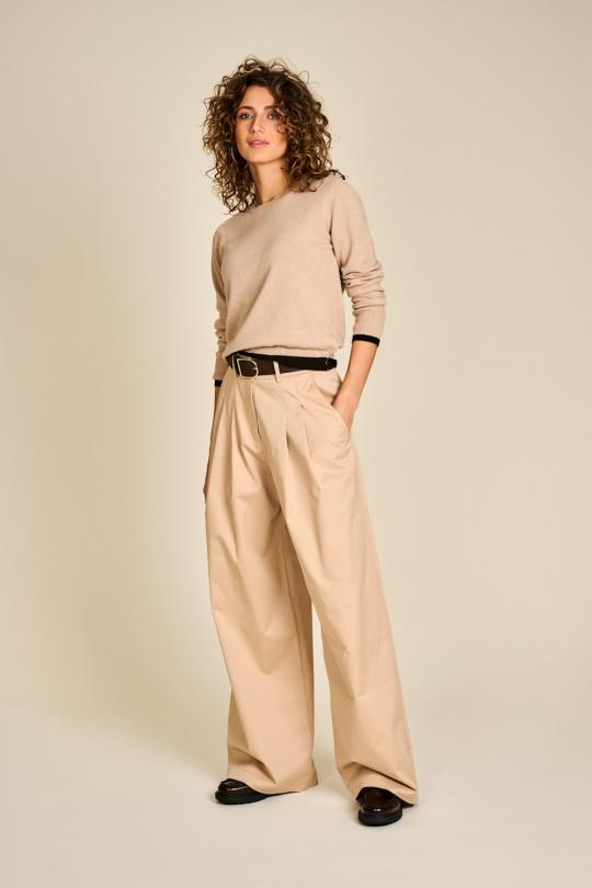 Due Amanti Pull BEIGE BATIE - afbeelding 2 groot