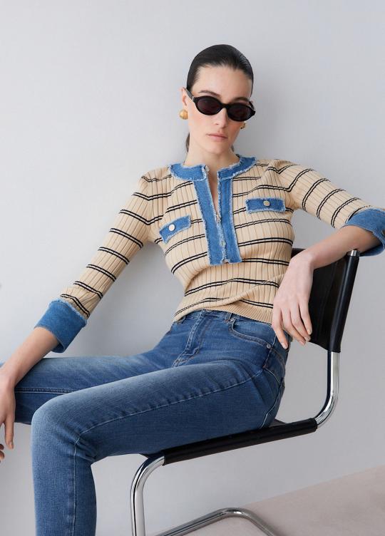 Liu Jo Trui Cream WA6531-MS99E - afbeelding 4 groot