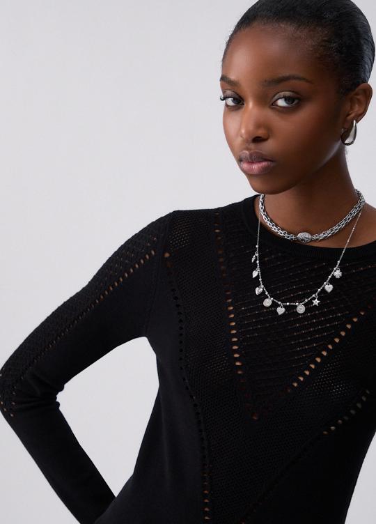 Liu Jo Pull Zwart WF6239-MS99E - afbeelding 5 groot