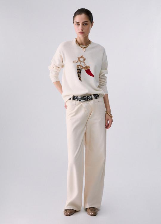 Liu Jo Trui Off White WF6457-MS009 - afbeelding 6 groot