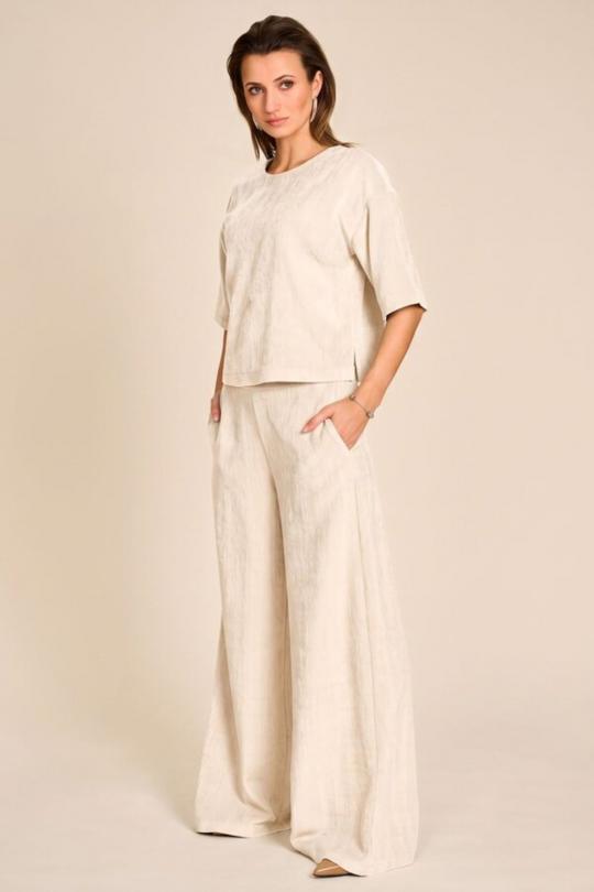 Due Amanti Broek CREAM PATRICIA - afbeelding 4 groot