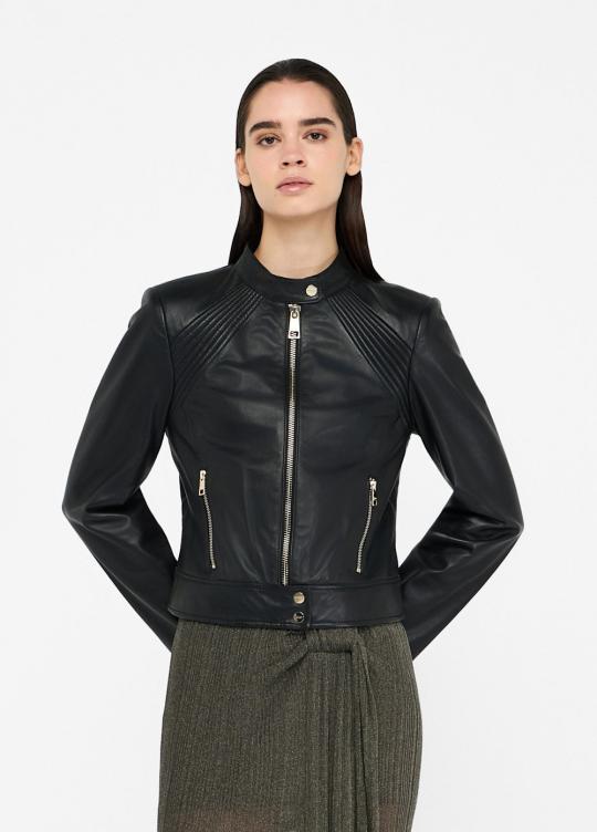 Liu Jo Leder vest Zwart CF5162-P0379 - afbeelding 1 groot