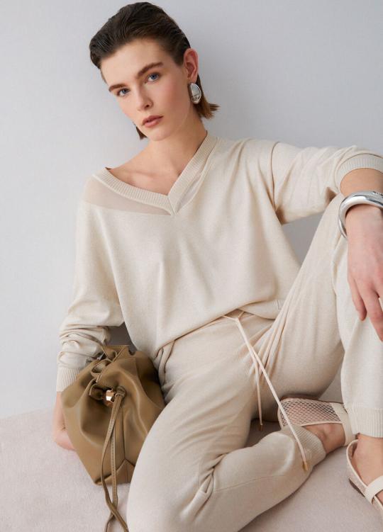 Liu Jo Sweater Champagne TA6244-MS49I - afbeelding 2 groot