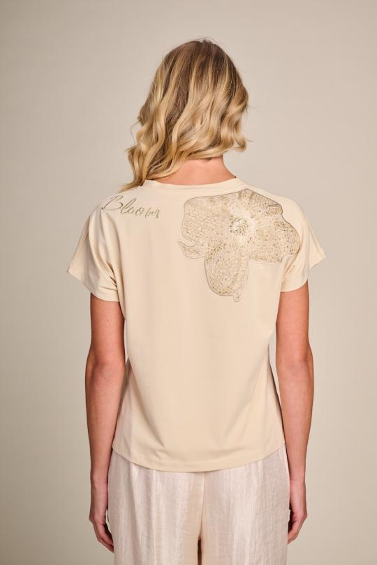 Due Amanti T-shirt Beige DRAKE - afbeelding 3 groot