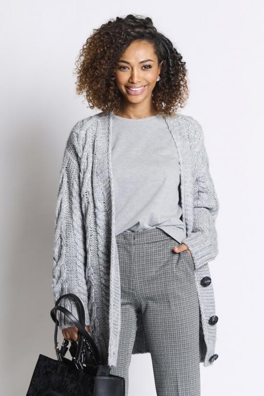 Liu Jo Cardigan Grey WF4489-MA56P - afbeelding 2 groot